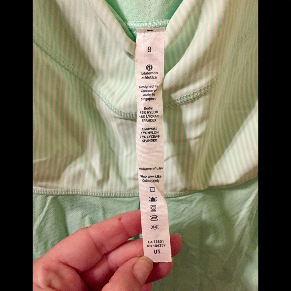 🔥Trend Alert Pastel/Stripes Lululemon Mint Tank 8 - Picture 4 of 7